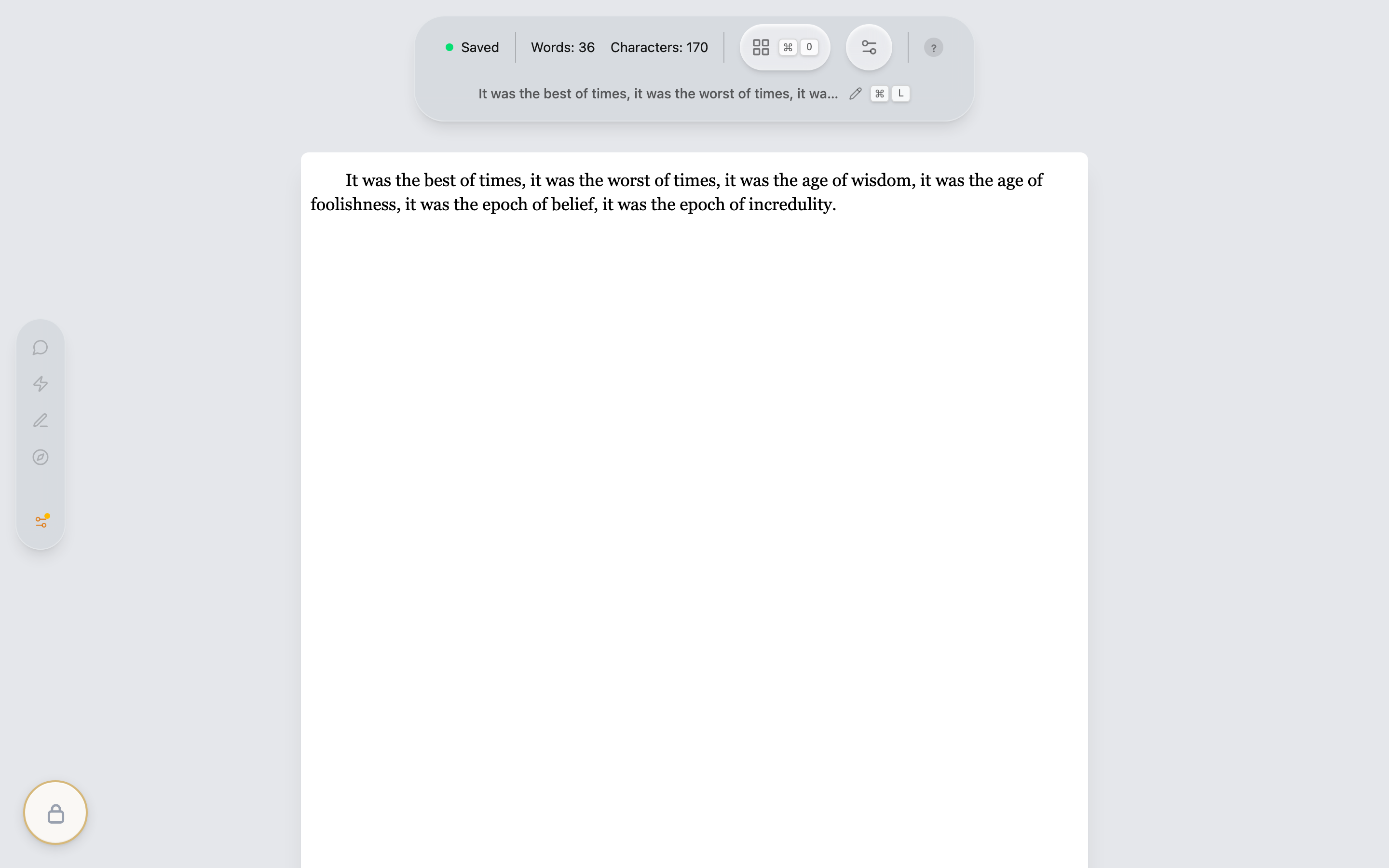 The Quillium editor — a clean, focused writing environment