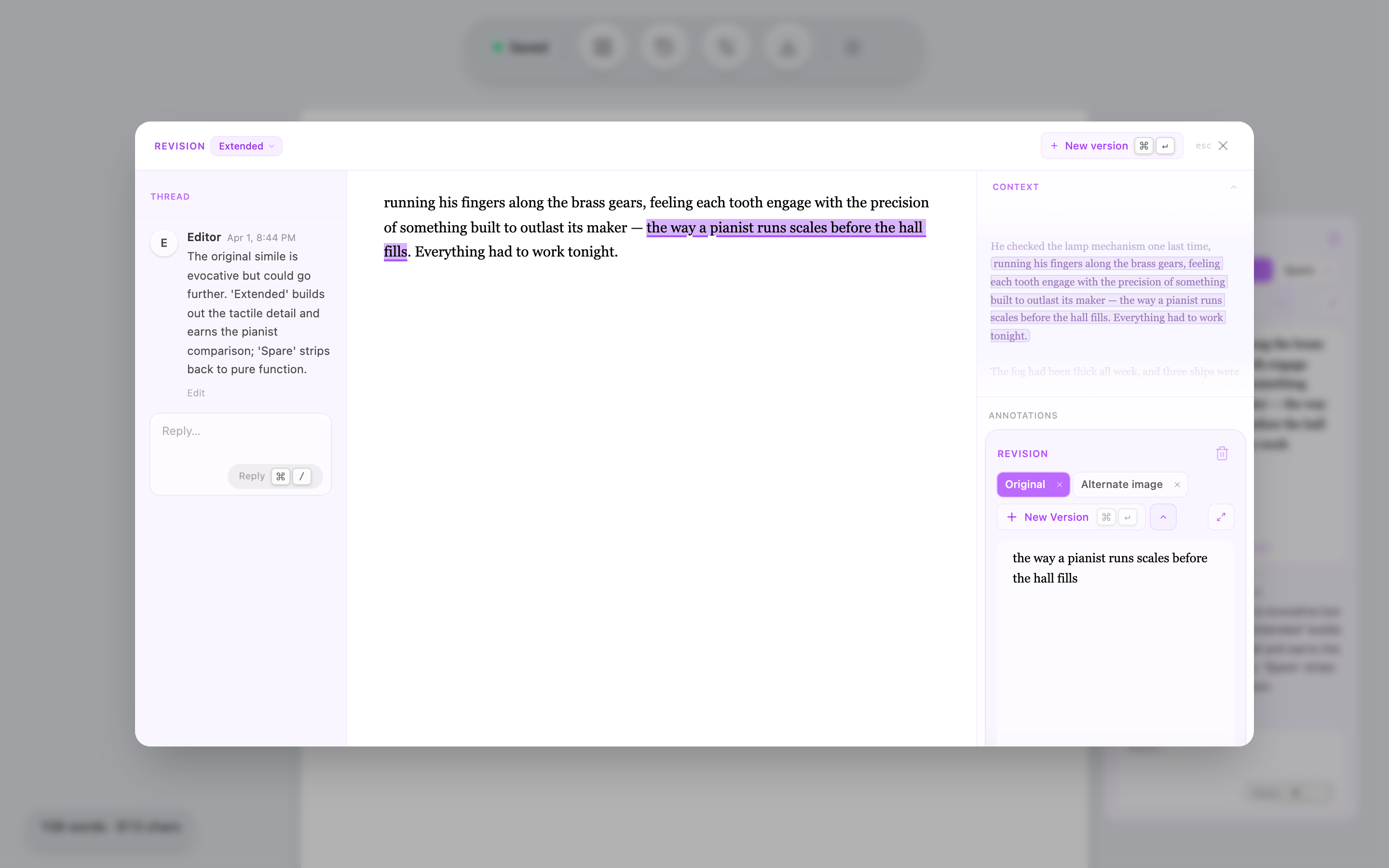 Inline revisions in a revision modal!